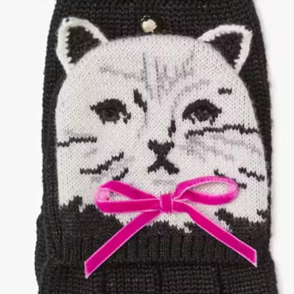 kate spade Pretty Kitty Pop Top Mittens NWT - Picture 4 of 4